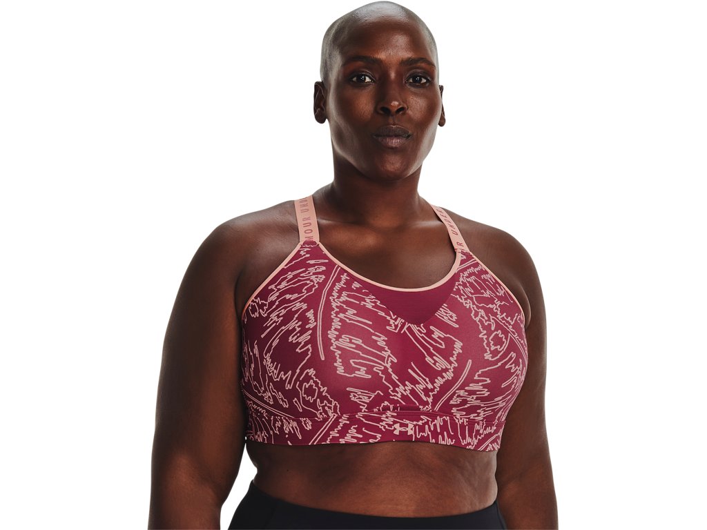 Under Armour Women Infinity High Printed Sports Bra - Aerodynamic Padding