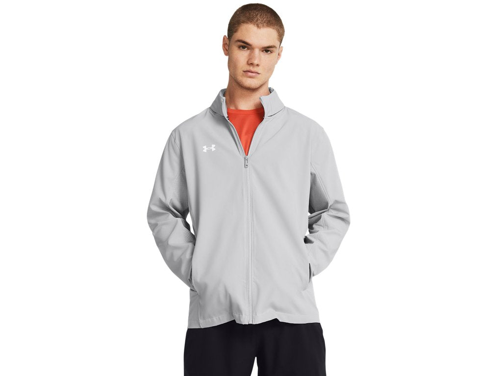 Under Armour Mens Squad 3.0 Warm-Up Full-Zip Jacket - Water Resistant