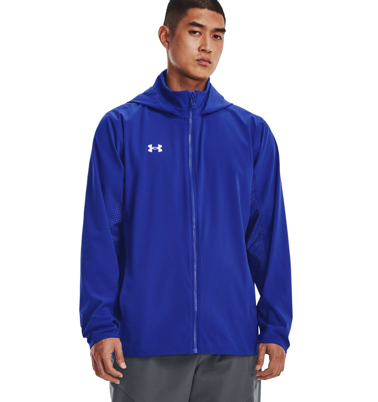 Under Armour Mens Squad 3.0 Warm-Up Full-Zip Jacket - Water Resistant