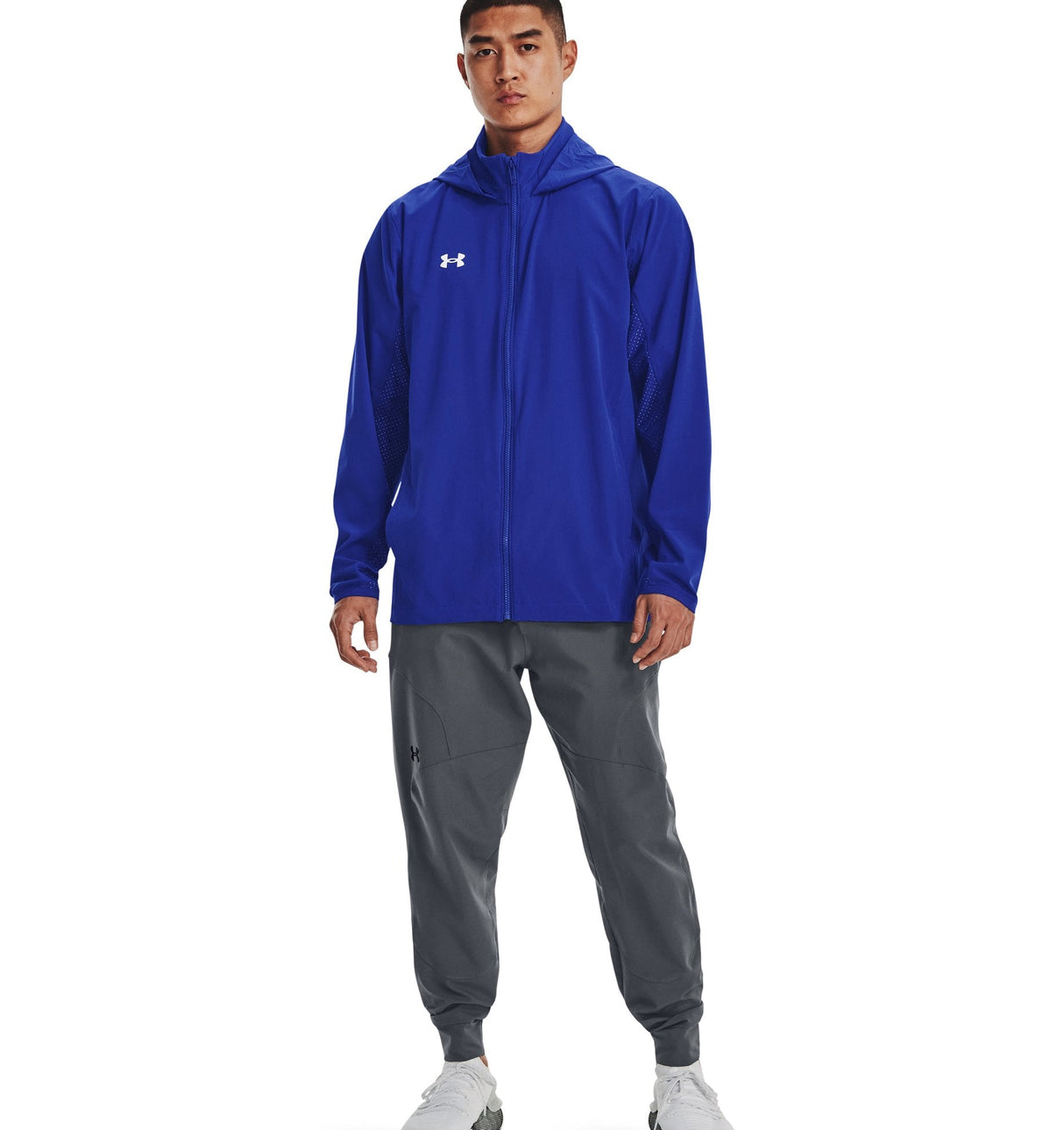 Under Armour Mens Squad 3.0 Warm-Up Full-Zip Jacket - Water Resistant