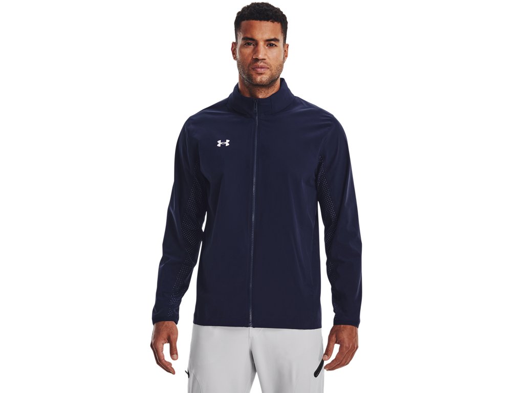 Under Armour Mens Squad 3.0 Warm-Up Full-Zip Jacket - Water Resistant