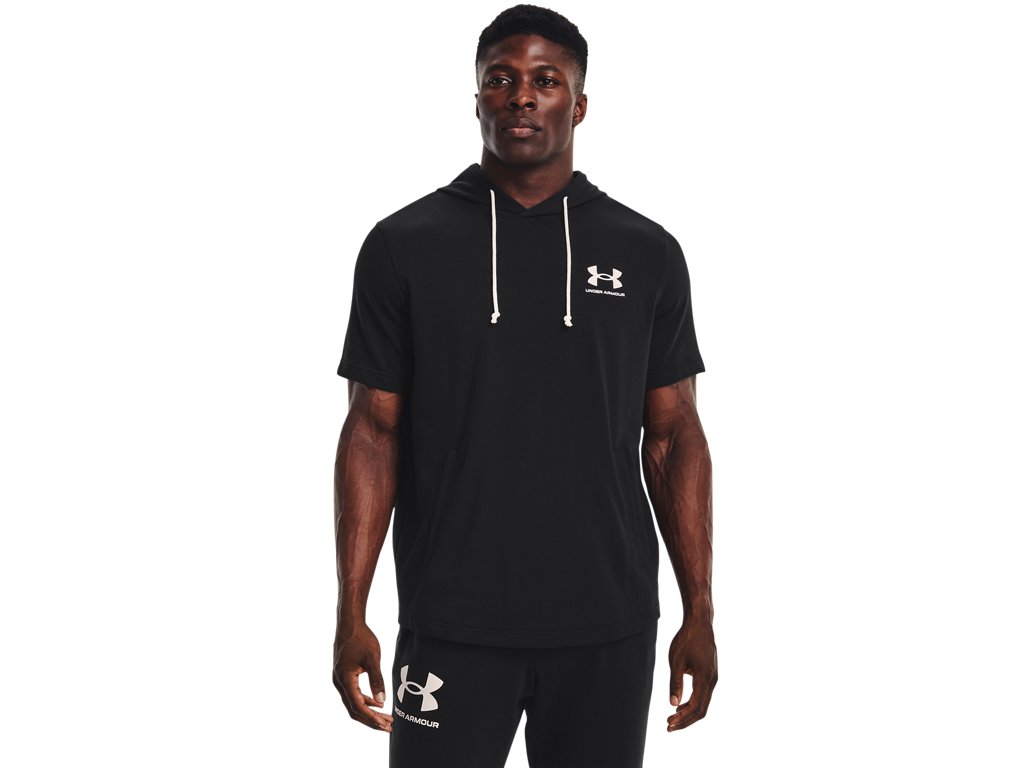 Under Armour Mens UA Rival Terry Short Sleeve Hoodie - Lightweight French Terry Material