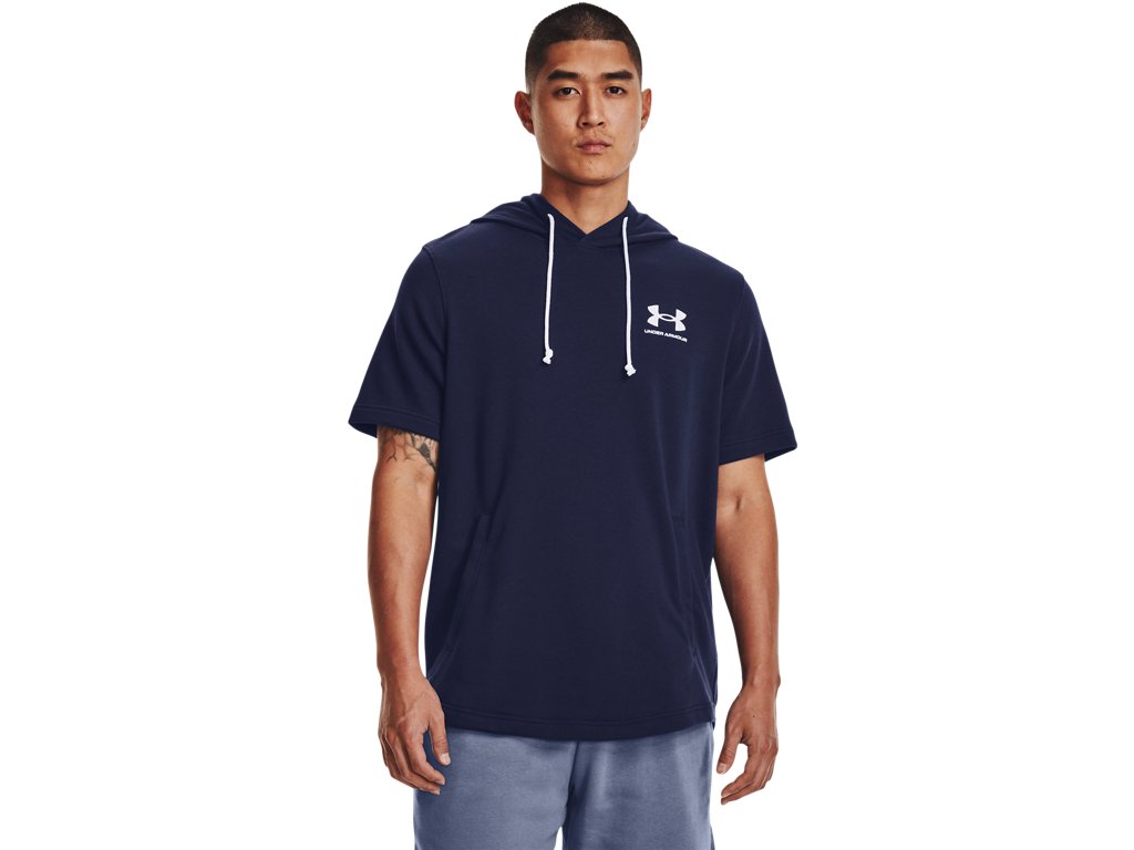 Under Armour Mens UA Rival Terry Short Sleeve Hoodie - Lightweight French Terry Material
