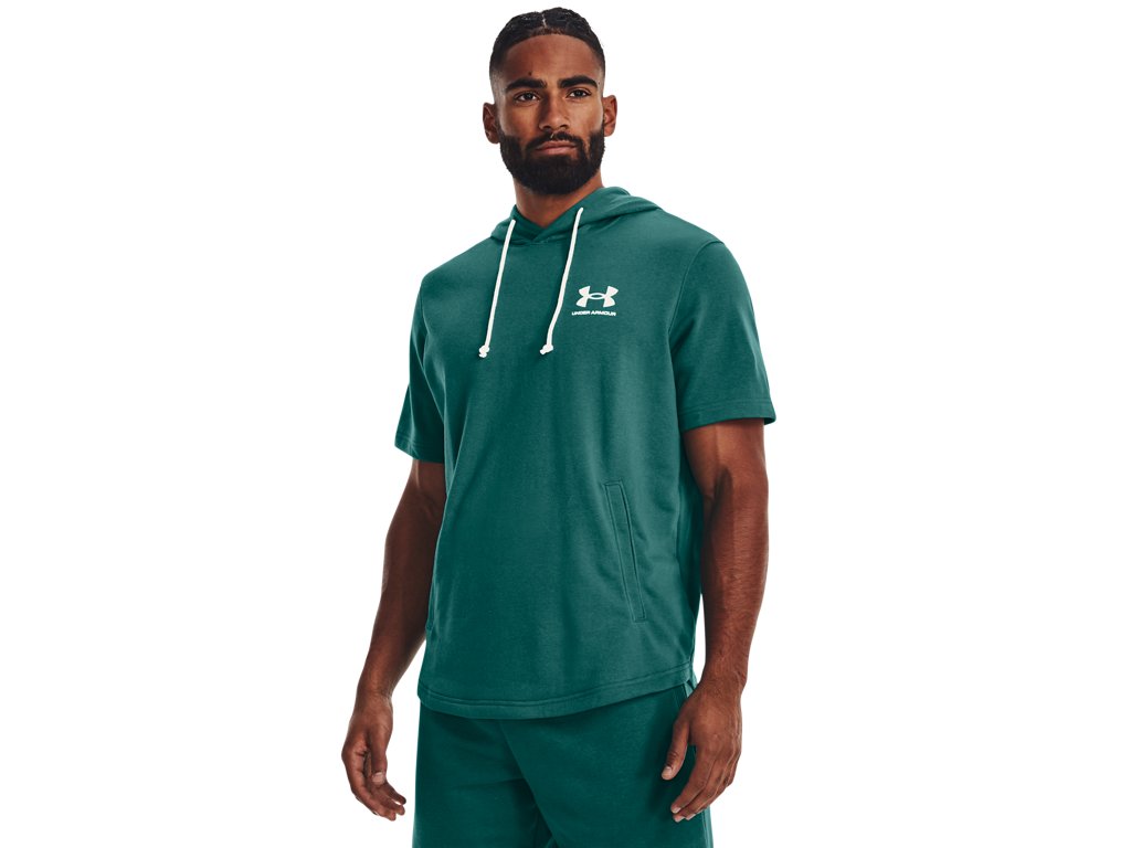 Under Armour Mens UA Rival Terry Short Sleeve Hoodie - Lightweight French Terry Material