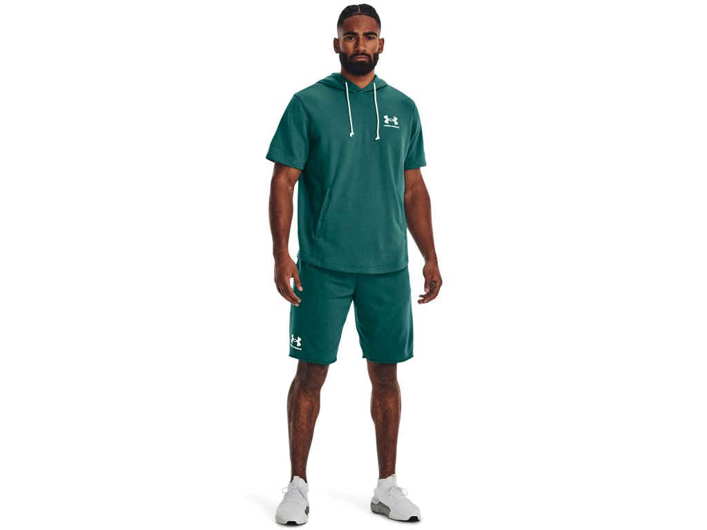 Under Armour Mens UA Rival Terry Short Sleeve Hoodie - Lightweight French Terry Material