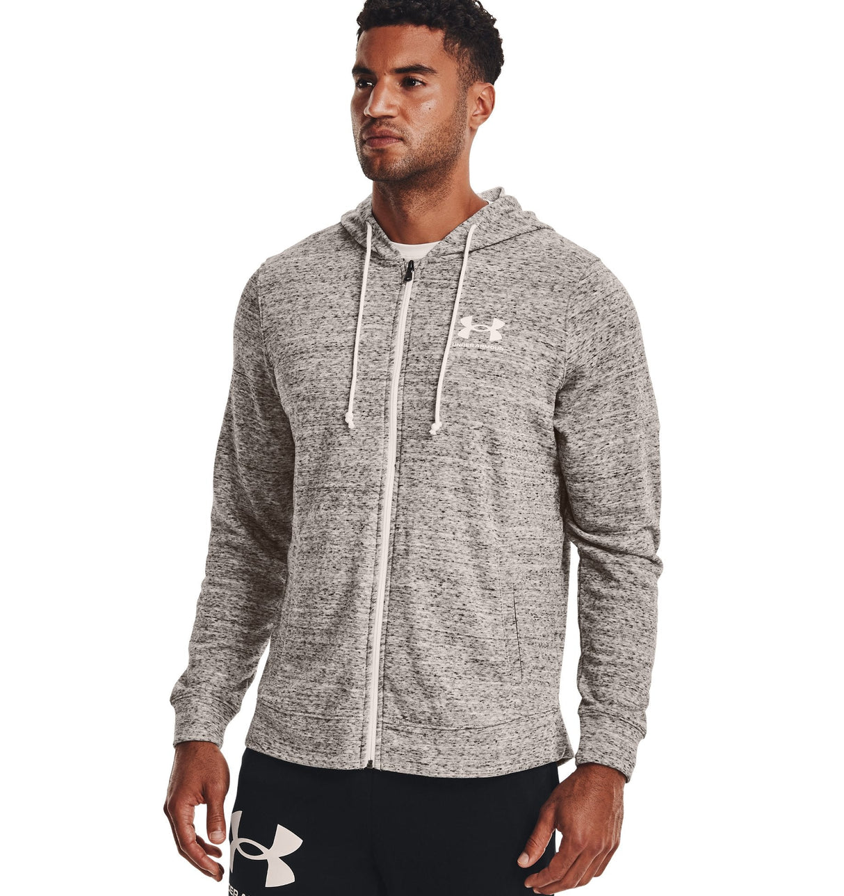 Under Armour Mens UA Rival Terry Full-Zip Long Sleeve - Lightweight French Terry