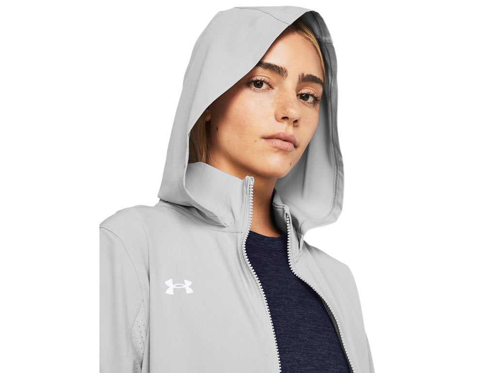 Under Armour Womens Squad 3.0 Warm-Up Full-Zip Jacket - Water Resistant