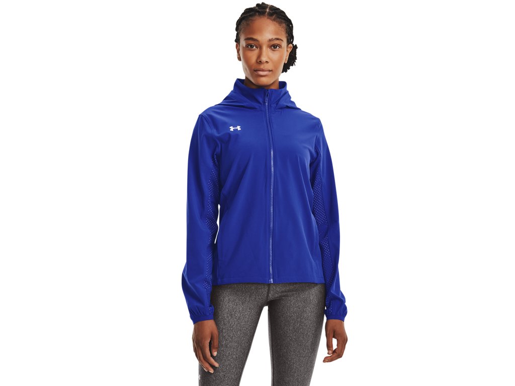 Under Armour Womens Squad 3.0 Warm-Up Full-Zip Jacket - Water Resistant