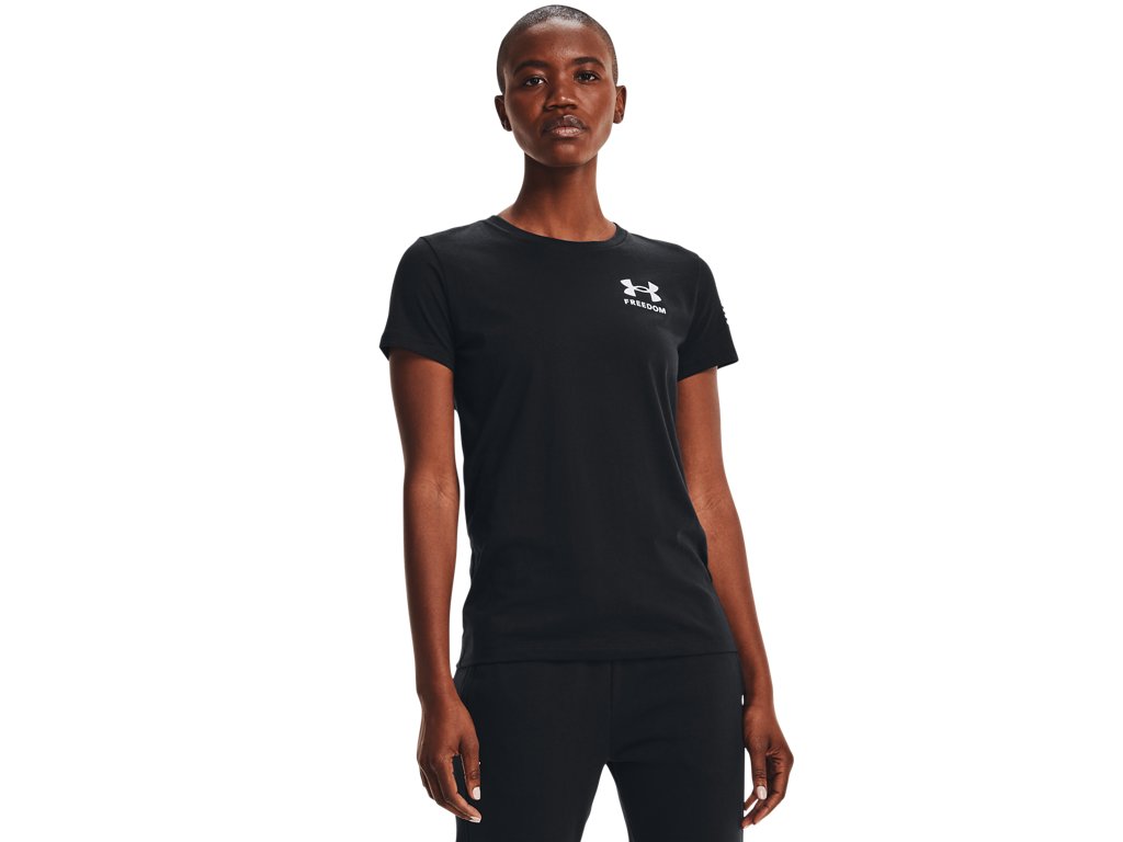 Under Armour Womens Freedom Flag Graphic T-Shirt - Quick-Drying Cotton Blend