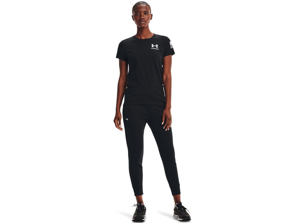 Under Armour Womens Freedom Flag Graphic T-Shirt - Quick-Drying Cotton Blend