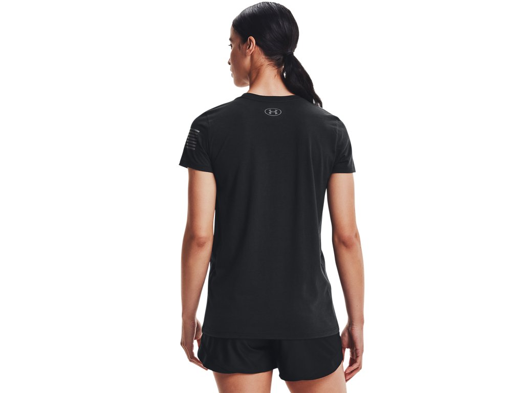 Under Armour Womens UA Freedom Logo T-Shirt - Quick-Drying Cotton Blend