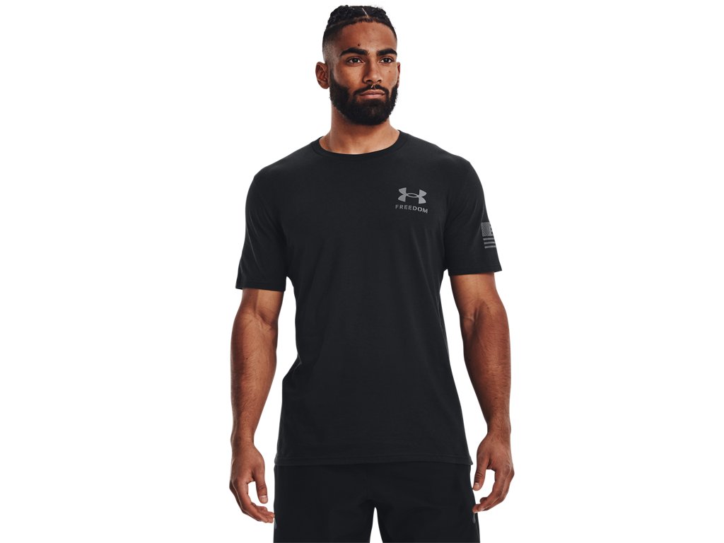 Under Armour Mens UA Freedom Banner T-Shirt - Quick-Drying Cotton Blend