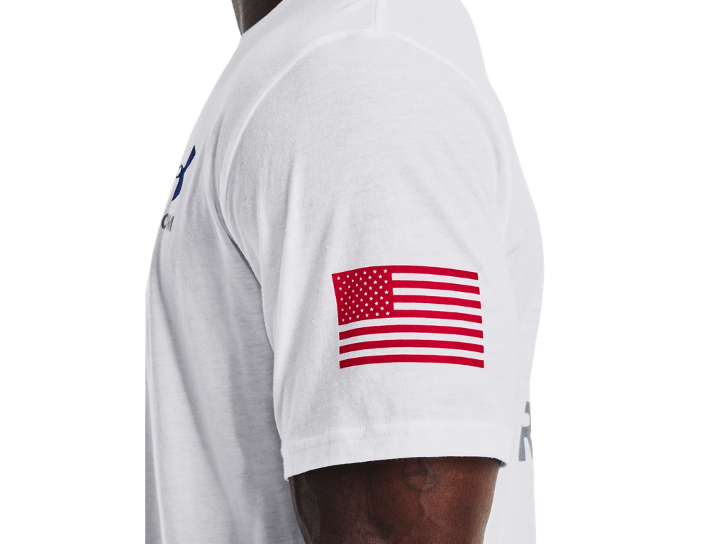 Under Armour Mens UA Freedom Banner T-Shirt - Quick-Drying Cotton Blend