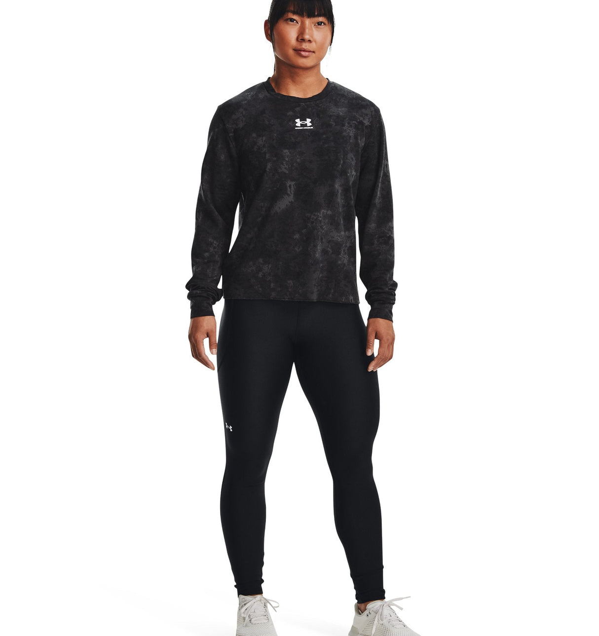 Under Armour Womens Rival Terry Printed Crew - Sweat Wicking