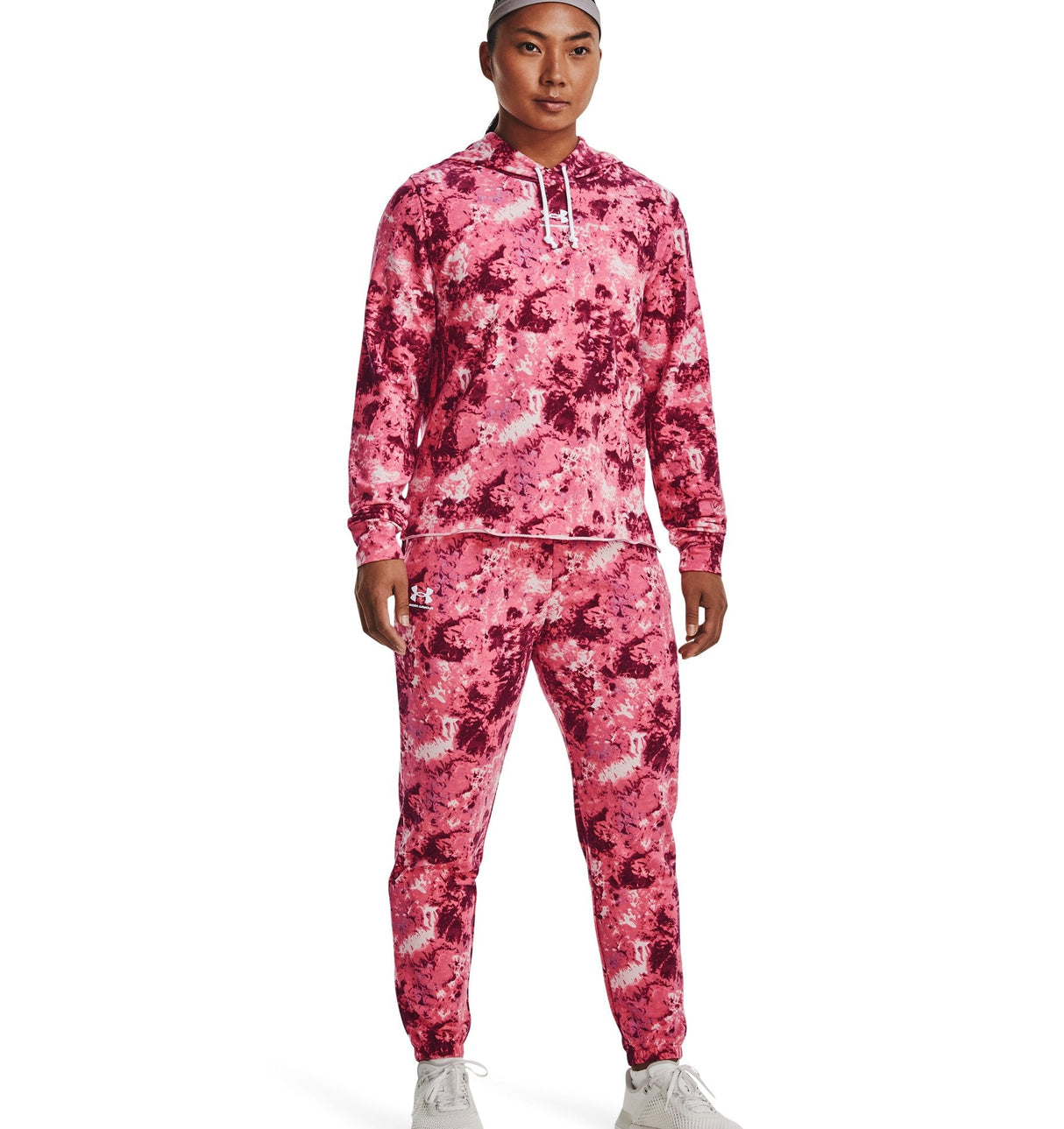 Under Armour Womens Rival Terry Printed Joggers - Quick-Drying and 4-Way Stretch