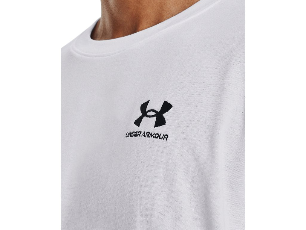 Under Armour Mens UA Logo Embroidered Heavyweight Short Sleeve T-Shirt - Soft Cotton Blend