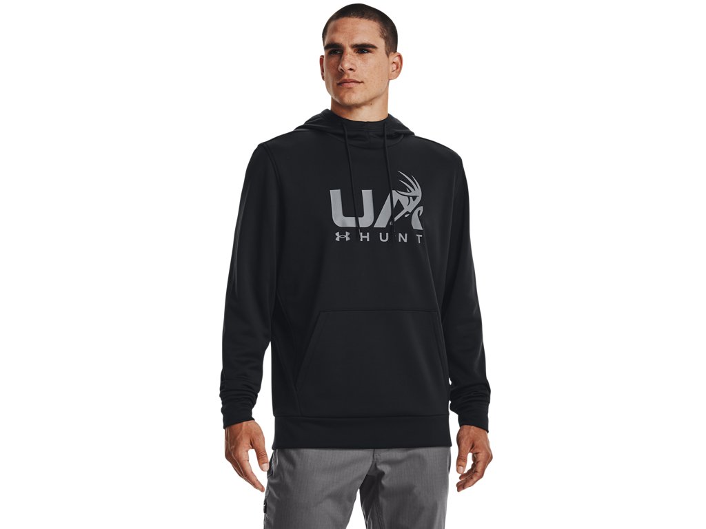 Under Armour Mens Armour Fleece Hunt Logo Hoodie - Breathable and Warm