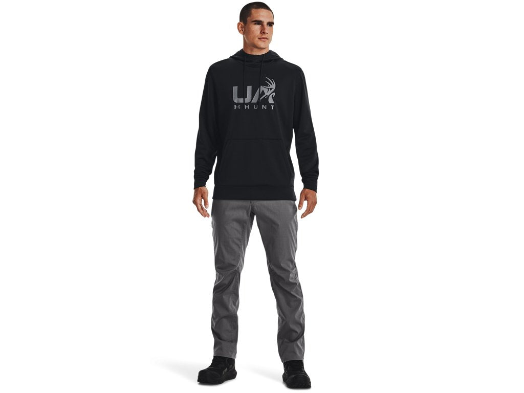 Under Armour Mens Armour Fleece Hunt Logo Hoodie - Breathable and Warm