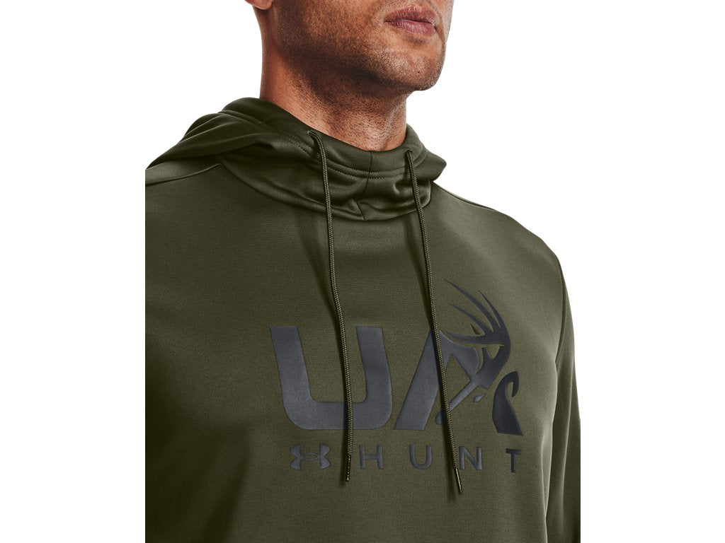 Under Armour Mens Armour Fleece Hunt Logo Hoodie - Breathable and Warm