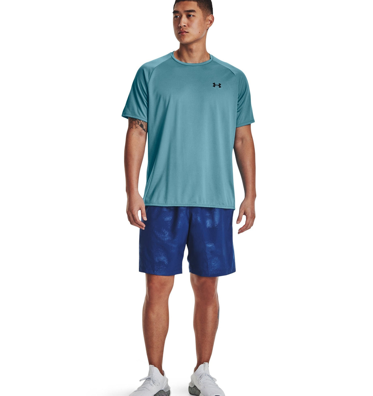 Under Armour Mens Tech Woven Emboss Shorts - Ultra Lightweight and Breathable