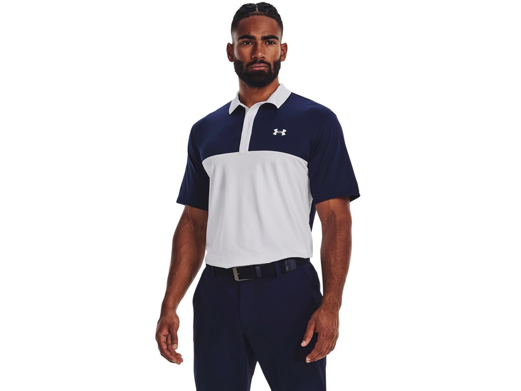 Under Armour Mens UA Performance 3.0 Colorblock Polo Apparel - Sweat Wicking