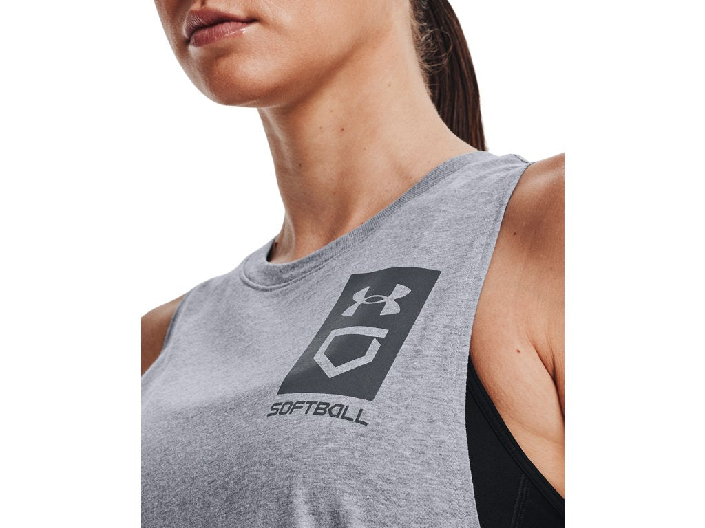 Under Armour Womens Softball Box Logo Tank Top - Quick-Drying Comfort