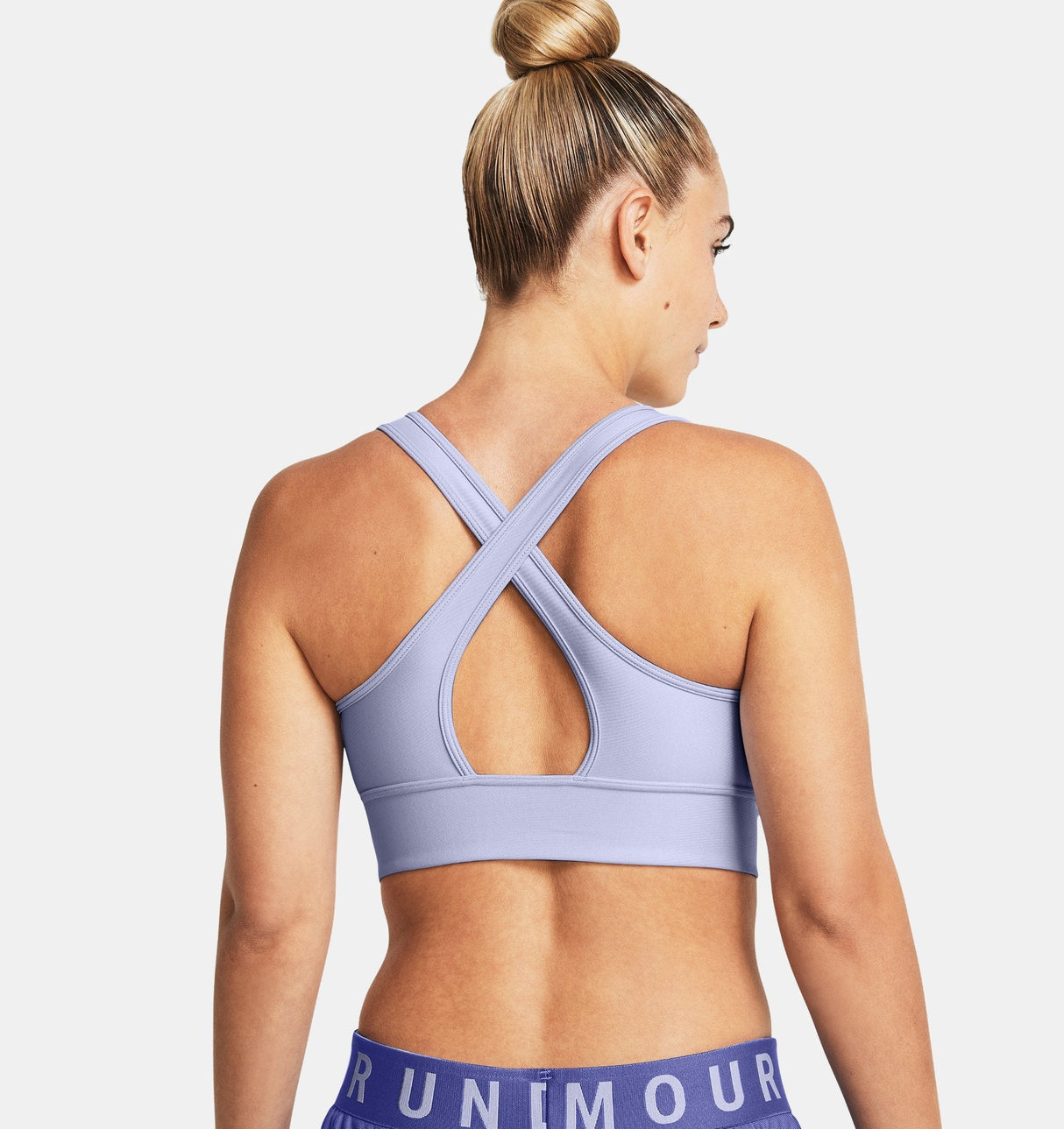 Under Armour Womens Crossback Longline Sports Bra - Strategic Support and Breathability