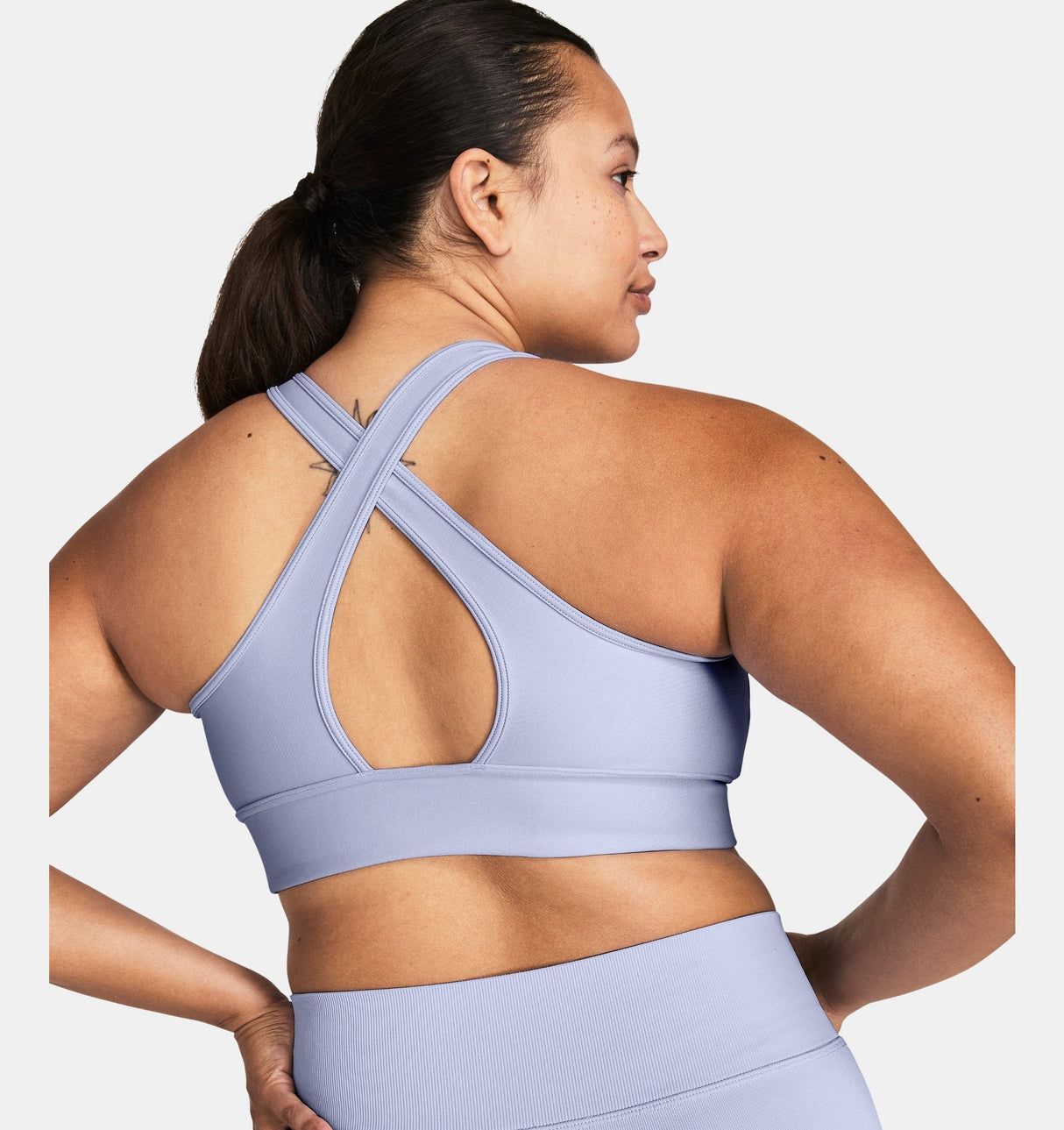 Under Armour Womens Crossback Longline Sports Bra - Strategic Support and Breathability