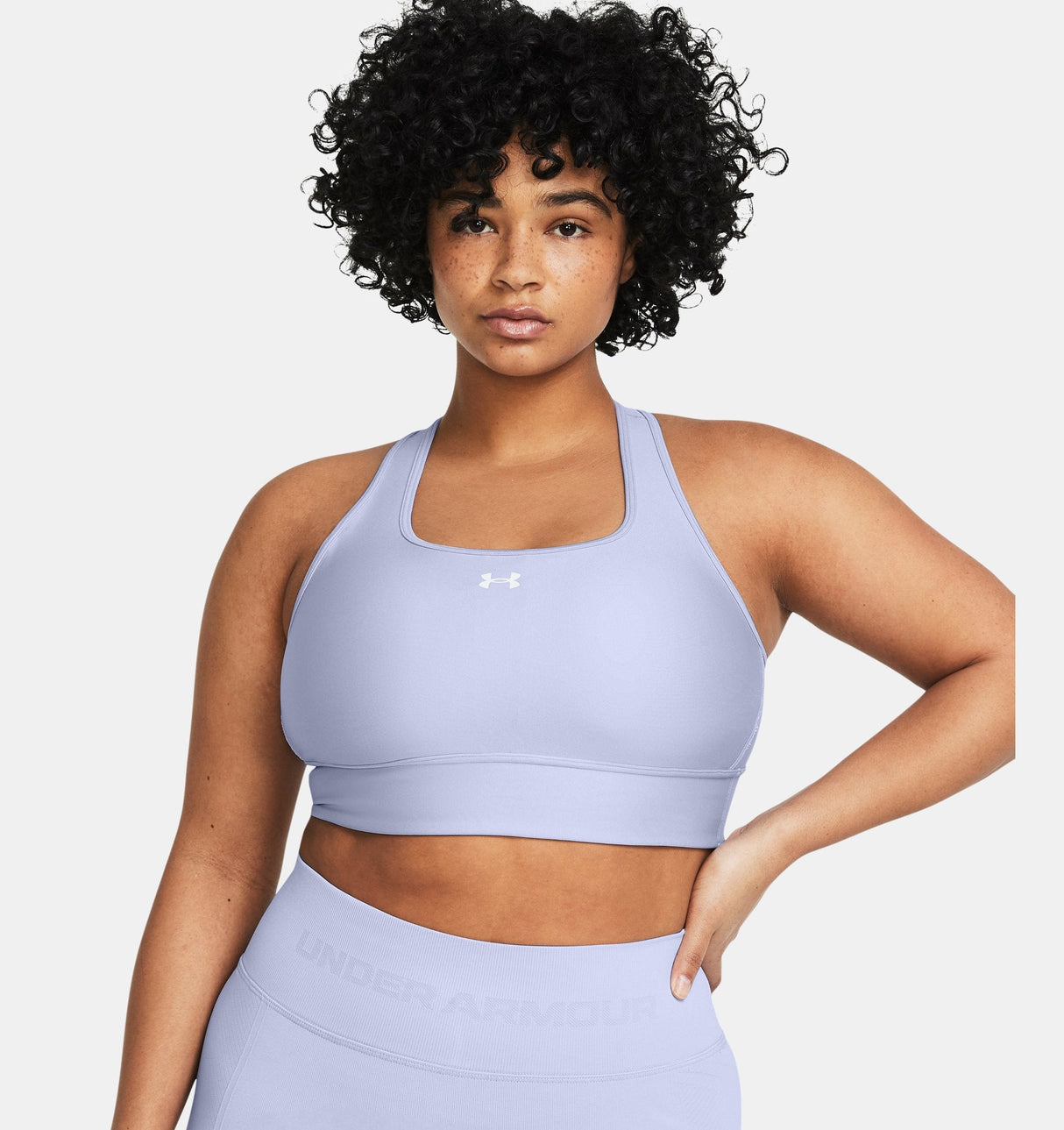 Under Armour Womens Crossback Longline Sports Bra - Strategic Support and Breathability
