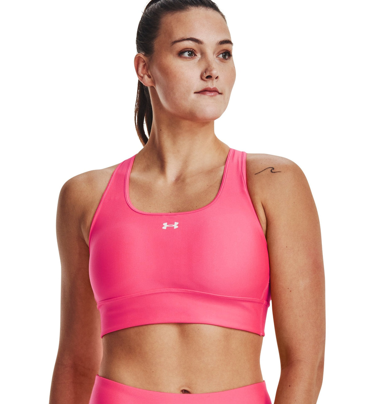 Under Armour Womens Crossback Longline Sports Bra - Strategic Support and Breathability