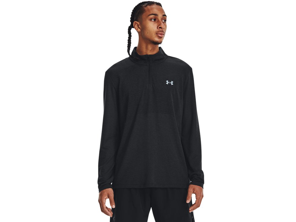 Under Armour Men's UA Seamless Stride 村 Zip Apparel - Engineered Mesh Ventilation