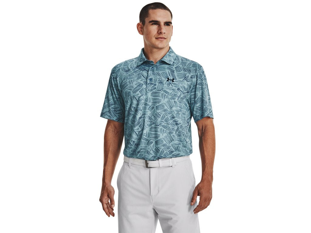 Under Armour Men's UA Playoff 3.0 Printed Polo Apparel - Breathable and Stretchy