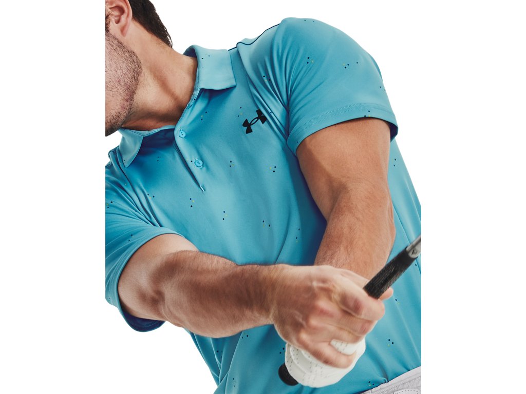 Under Armour Men's UA Playoff 3.0 Printed Polo Apparel - Breathable and Stretchy