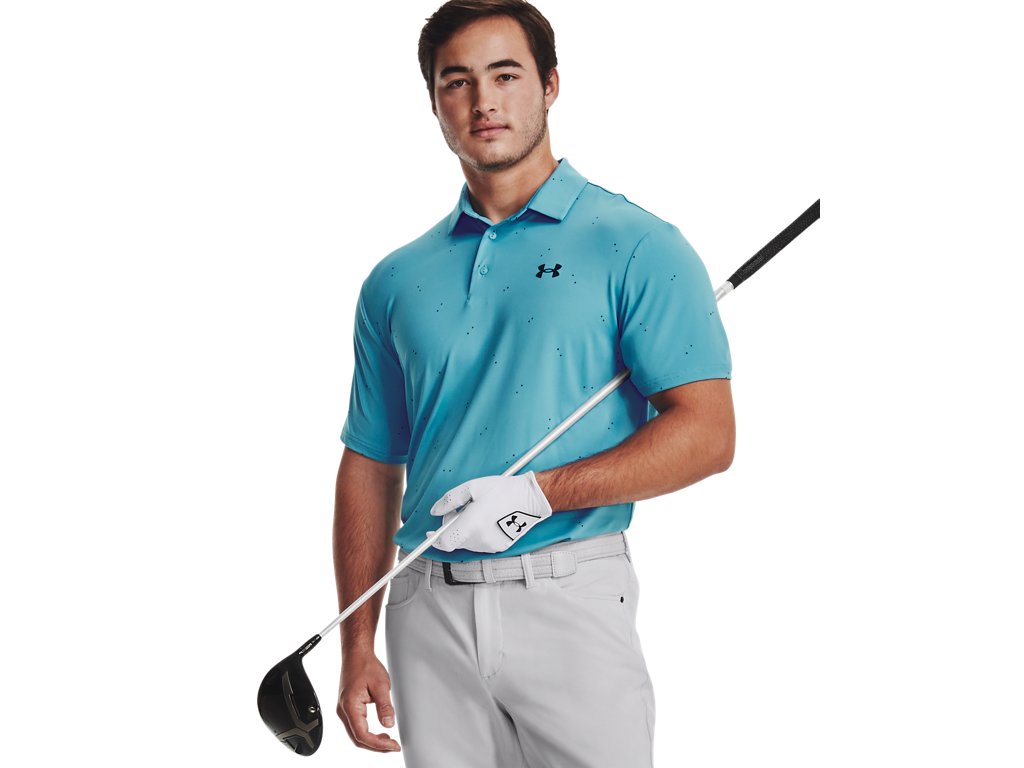 Under Armour Men's UA Playoff 3.0 Printed Polo Apparel - Breathable and Stretchy