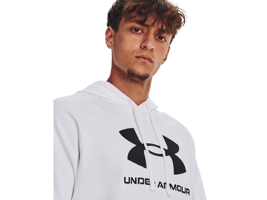 Under Armour Mens Rival Fleece Logo Hoodie - Ultra-Soft Cotton Blend