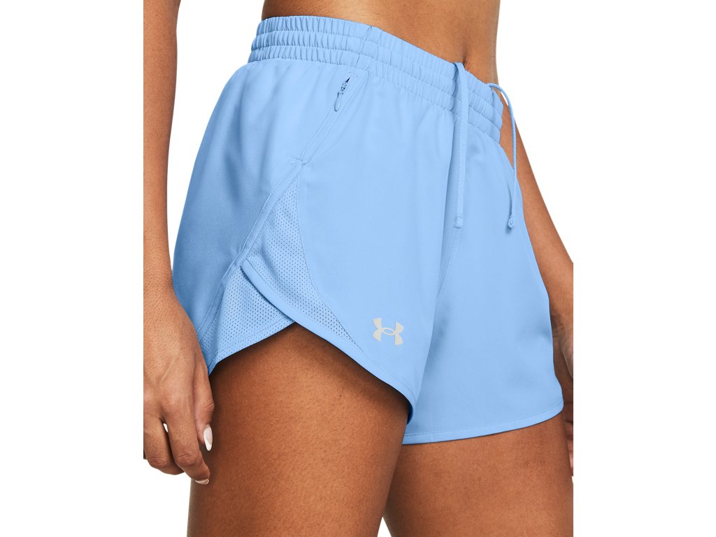 Under Armour Womens UA Fly-By 3in Shorts - Lightweight with Breathable Mesh Panels