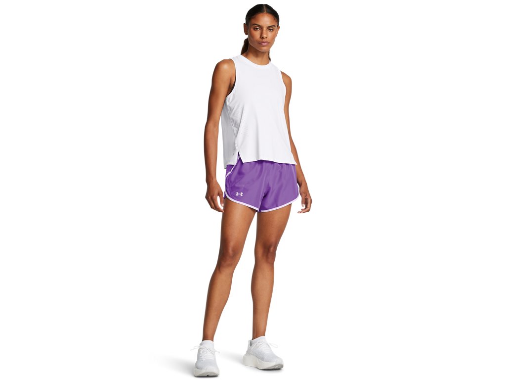 Under Armour Womens UA Fly-By 3in Shorts - Lightweight with Breathable Mesh Panels