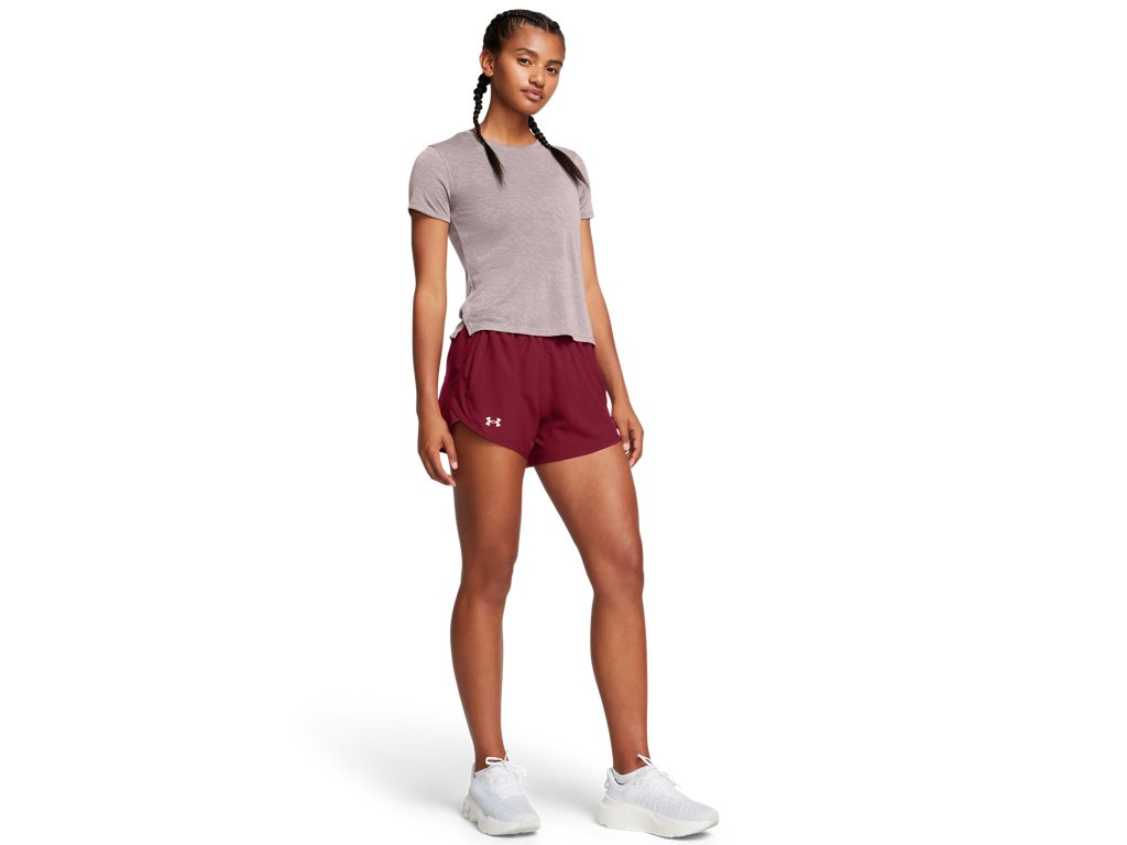 Under Armour Womens UA Fly-By 3in Shorts - Lightweight with Breathable Mesh Panels
