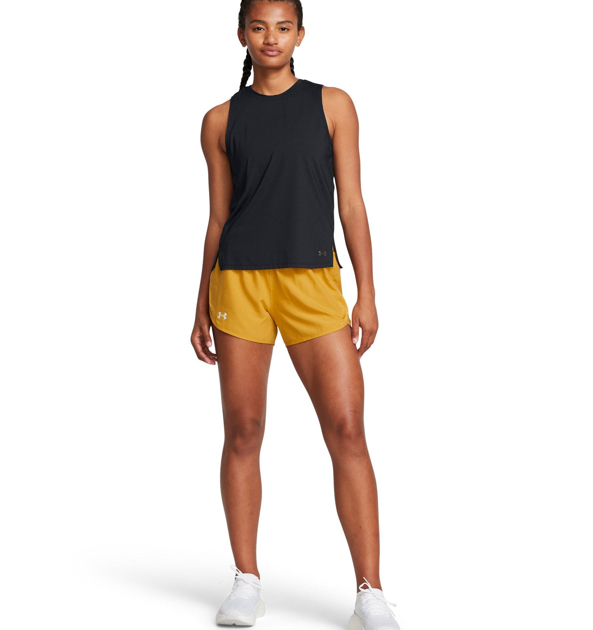 Under Armour Womens UA Fly-By 3in Shorts - Lightweight with Breathable Mesh Panels