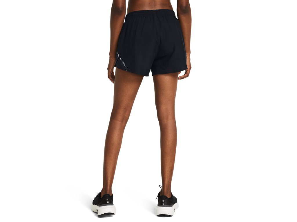 Under Armour Womens Fly-By Printed 3in Shorts - Updated Waistband and Side Zip Pocket
