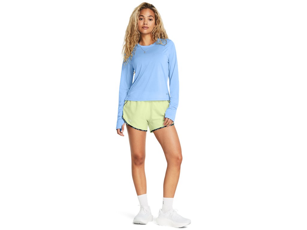 Under Armour Womens Fly-By Printed 3in Shorts - Updated Waistband and Side Zip Pocket