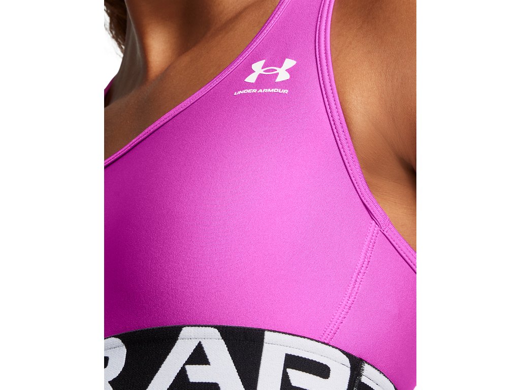 Under Armour Womens HeatGear Armour Mid Branded Sports Bra - Superior Comfort and Support