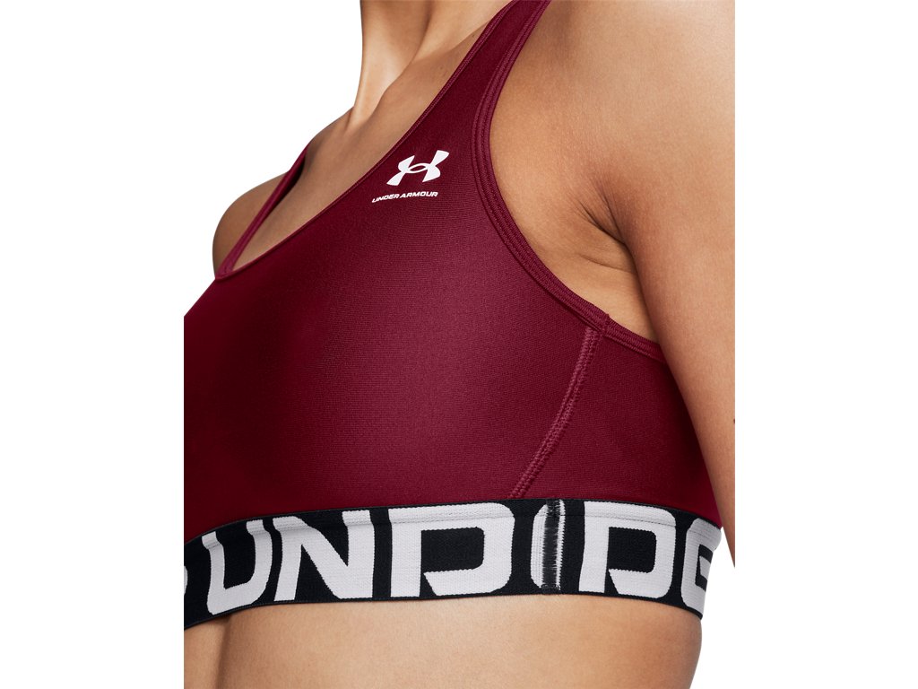 Under Armour Womens HeatGear Armour Mid Branded Sports Bra - Superior Comfort and Support