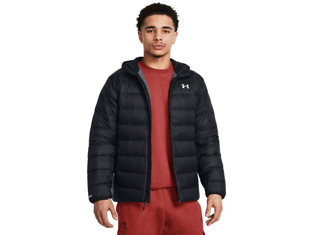 Under Armour Mens Legend Down Hooded Jacket - Water Repellent and Insulated
