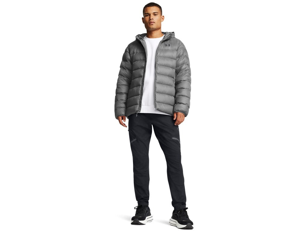 Under Armour Mens Legend Down Hooded Jacket - Water Repellent and Insulated