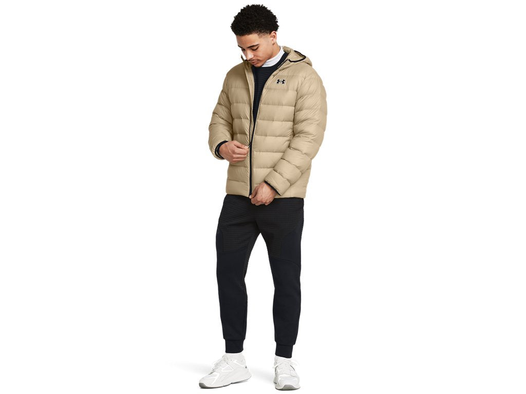 Under Armour Mens Legend Down Hooded Jacket - Water Repellent and Insulated