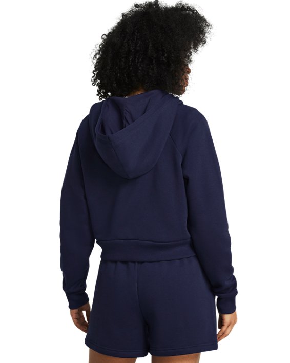 Under Armour Womens Rival Fleece Crop Full-Zip - Ultra-Soft and Warm
