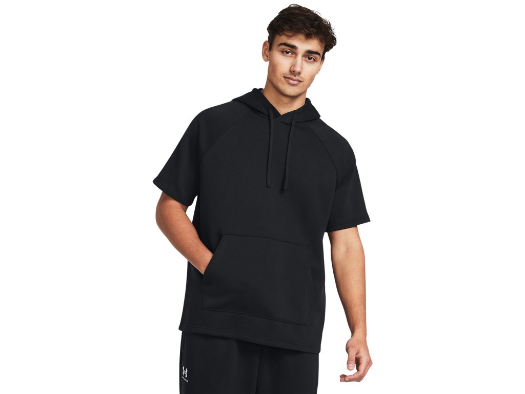 Under Armour Mens UA Rival Fleece Short Sleeve Hoodie Apparel - Ultra-soft Cotton-blend Fleece