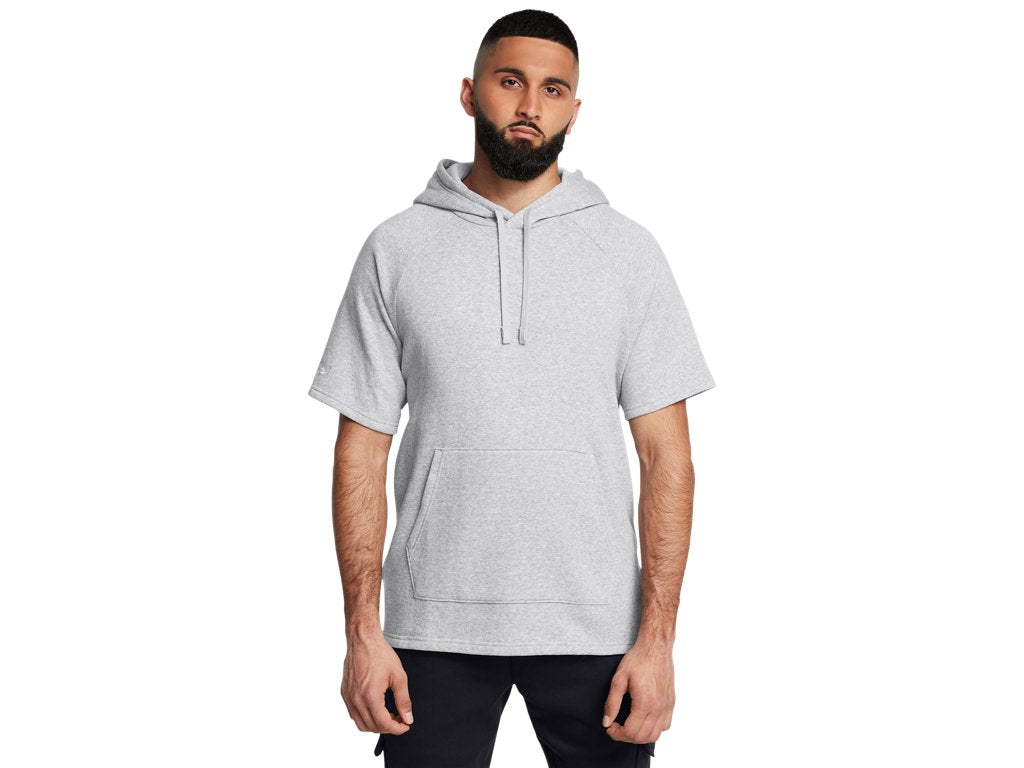 Under Armour Mens UA Rival Fleece Short Sleeve Hoodie Apparel - Ultra-soft Cotton-blend Fleece