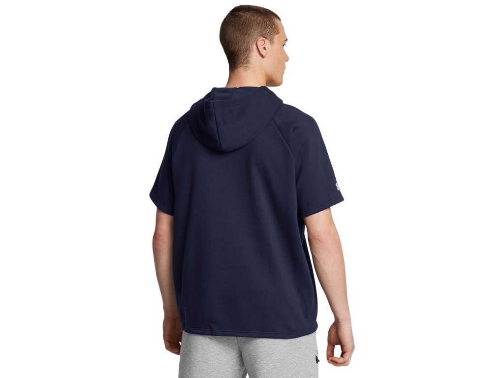 Under Armour Mens UA Rival Fleece Short Sleeve Hoodie Apparel - Ultra-soft Cotton-blend Fleece